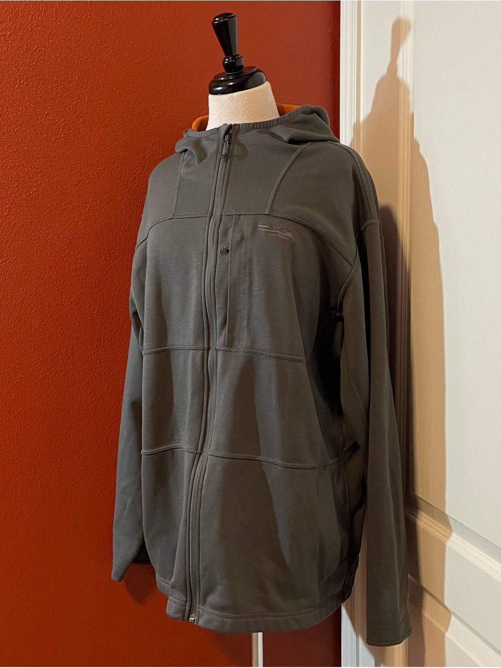 Sitka Gear Men’s Camp‎ Hoody Gray Full Zip Gorpcore Hiking Sweatshirt